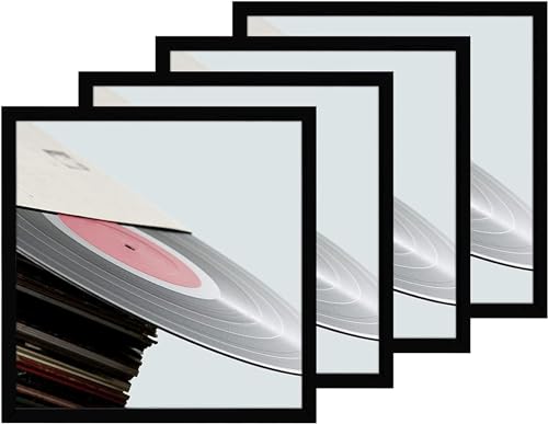 eletecpro Schwarzer Schallplattenrahmen, 32,5 x 32,5 cm, robust und leicht, PVC-Albumrahmen für Schallplatten, Heimdekoration, LP-Schallplattenrahmen für die Wand, einfach aufzuhängen, passend für eletecpro Schwarzer Schallplattenrahmen, 32,5 x 32,5 cm, robust und leicht, PVC-Albumrahmen für Schallplatten, Heimdekoration, LP-Schallplattenrahmen für die Wand, einfach aufzuhängen, passend für von eletecpro