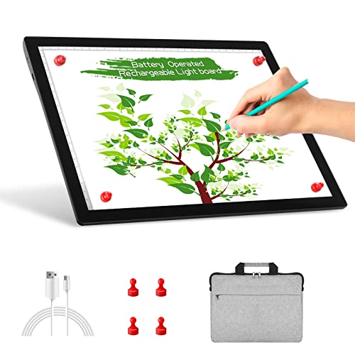 Elice A4 Leuchttisch, kabellos batteriebetrieben Leuchtkasten 5 Helligkeitsstufen Leuchttafel Leuchttafel zum Nachzeichnen mit Tasche, wiederaufladbare LED-Kopiertafel für Diamantmalerei, Skizzie Elice A4 Leuchttisch, kabellos batteriebetrieben Leuchtkasten 5 Helligkeitsstufen Leuchttafel Leuchttafel zum Nachzeichnen mit Tasche, wiederaufladbare LED-Kopiertafel für Diamantmalerei, Skizzie von elice