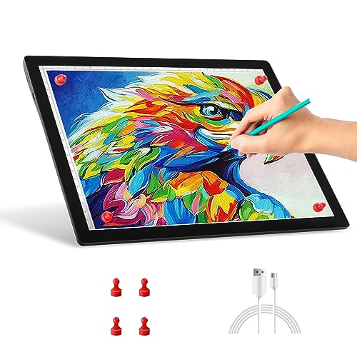 elice A4 Leuchttisch, kabellos batteriebetrieben Magnetisch Leuchtkasten 5 Helligkeitsstufen Leuchttafel Leuchttafel zum Nachzeichnen, wiederaufladbare LED-Kopiertafel für Diamantmalerei, Zeichnung elice A4 Leuchttisch, kabellos batteriebetrieben Magnetisch Leuchtkasten 5 Helligkeitsstufen Leuchttafel Leuchttafel zum Nachzeichnen, wiederaufladbare LED-Kopiertafel für Diamantmalerei, Zeichnung von elice