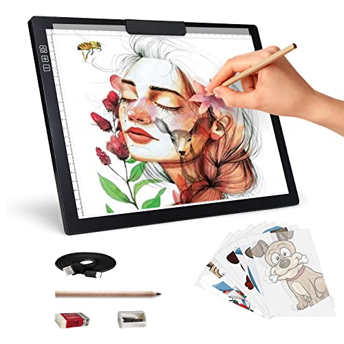 Wiederaufladbar A4 Leuchttisch mit clip,batteriebetrieben Led Licht Pad 6 Helligkeitsstufen Leuchttafel zum Nachzeichnen,Wiederaufladbare Leuchtplatte für Zeichnung,Diamond Painting, Malen,Animation Wiederaufladbar A4 Leuchttisch mit clip,batteriebetrieben Led Licht Pad 6 Helligkeitsstufen Leuchttafel zum Nachzeichnen,Wiederaufladbare Leuchtplatte für Zeichnung,Diamond Painting, Malen,Animation von elice