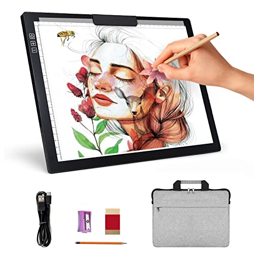 Wiederaufladbar A4 Leuchttisch mit Tasche,batteriebetrieben Led Licht Pad 6 Helligkeitsstufen Leuchttafel zum Nachzeichnen,Wiederaufladbare Leuchtplatte für Zeichnung,Diamond Painting, Animation Wiederaufladbar A4 Leuchttisch mit Tasche,batteriebetrieben Led Licht Pad 6 Helligkeitsstufen Leuchttafel zum Nachzeichnen,Wiederaufladbare Leuchtplatte für Zeichnung,Diamond Painting, Animation von elice