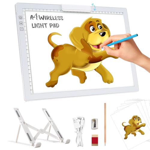 elice leuchtplatte din a4 mit Ständer/Clip,Wiederaufladbares leuchttisch A4,Tragbares 6 Helligkeitsstufen & Stufenloses Dimmen zeichenplatte,light pad für Diamond Painting,Zeichnen,Skizzieren(Weiß) elice leuchtplatte din a4 mit Ständer/Clip,Wiederaufladbares leuchttisch A4,Tragbares 6 Helligkeitsstufen & Stufenloses Dimmen zeichenplatte,light pad für Diamond Painting,Zeichnen,Skizzieren(Weiß) von elice