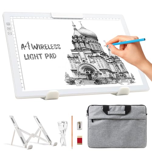 elice leuchtplatte din a4 mit Tasche/Ständer,Wiederaufladbares leuchttisch A4,Tragbares 6 Helligkeitsstufen & Stufenloses Dimmen zeichenplatte,light pad für Diamond Painting,Zeichnen,Skizzieren(Weiß) elice leuchtplatte din a4 mit Tasche/Ständer,Wiederaufladbares leuchttisch A4,Tragbares 6 Helligkeitsstufen & Stufenloses Dimmen zeichenplatte,light pad für Diamond Painting,Zeichnen,Skizzieren(Weiß) von elice