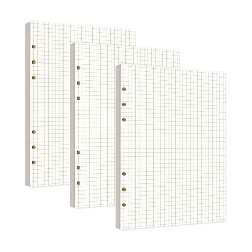 A5 Papier Karierte Nachfüllpapier Set, 6 Löcher Nachfüllbare Notizpapier Refill Paper, 135 Blätter Notebook Squared Paper Nachfülleinlagen für A5 Notizbuch Tagbuch Skizze Malerei A5 Papier Karierte Nachfüllpapier Set, 6 Löcher Nachfüllbare Notizpapier Refill Paper, 135 Blätter Notebook Squared Paper Nachfülleinlagen für A5 Notizbuch Tagbuch Skizze Malerei von elthmpr