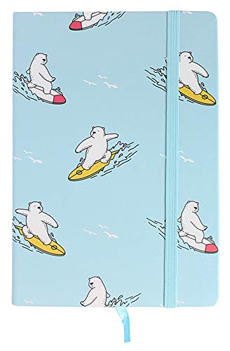 Emartbuy Eisbär Hardcover-Heft Tagebuch Notizbuch Schreibblock Tagebuch Tagebuch Schreiben Gefüttert A5 Größe 96 Blatt (192 Seiten) - Blau von emartbuy