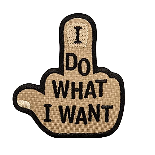 EMBROVERSE I Do What I Want Patch - Mittelfinger Embroidered Text Zitat - Slogan Iron on Patches - Size:8.6 cm x 9.9 cm EMBROVERSE I Do What I Want Patch - Mittelfinger Embroidered Text Zitat - Slogan Iron on Patches - Size:8.6 cm x 9.9 cm von embroverse