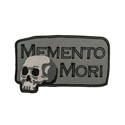EMBROVERSE Memento Mori Patch – Remember Death inspirierendes Zitat – bestickt zum Aufbügeln – Größe: 10,2 x 6,1 cm von embroverse