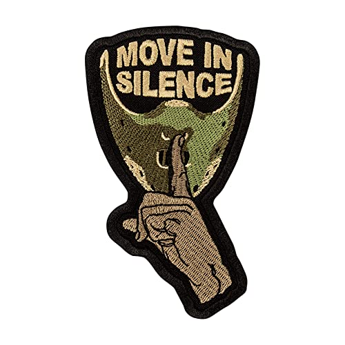 EMBROVERSE Move in Silence Patch - Funny Statement Quotes - Embroidered Slogan Iron On - Size:7.1 x 11.9 cm EMBROVERSE Move in Silence Patch - Funny Statement Quotes - Embroidered Slogan Iron On - Size:7.1 x 11.9 cm von embroverse