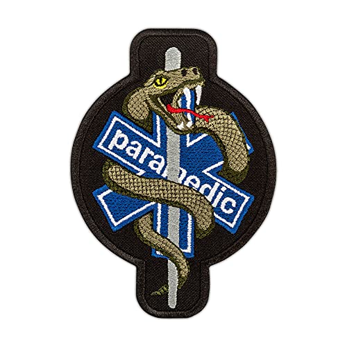 EMBROVERSE Rettungssanitäter Caduceus Patch - EMT Emblem - Emergency Medical Services - Bestickte Aufnäher zum Aufbügeln - Größe: 7,1 x 10,2 cm von embroverse