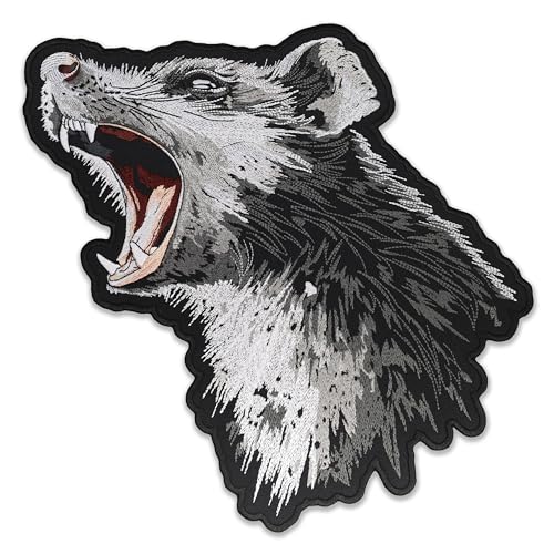 EMBROVERSE Tasmanischer Teufel großer bestickter Aufnäher – realistisches wildes Wildtier zum Aufbügeln – Outdoor-Abenteuer-Wildtier-Design, 29 x 43 cm EMBROVERSE Tasmanischer Teufel großer bestickter Aufnäher – realistisches wildes Wildtier zum Aufbügeln – Outdoor-Abenteuer-Wildtier-Design, 29 x 43 cm von embroverse