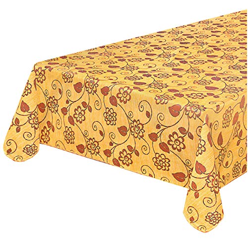Emmevi Küchentischdecke, Fleckenabweisend, Plastifizierte, Blumen, 120 x 160 cm, Gelb Emmevi Küchentischdecke, Fleckenabweisend, Plastifizierte, Blumen, 120 x 160 cm, Gelb von emmevi