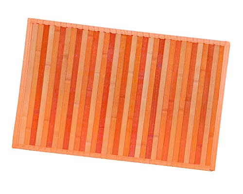 Tischset aus amerikanischen Bambus, Frühstück aus Bambus, schmutzabweisend, Modell Bamboo, Tischdecke, 30 x 43 cm, Orange von emmevi
