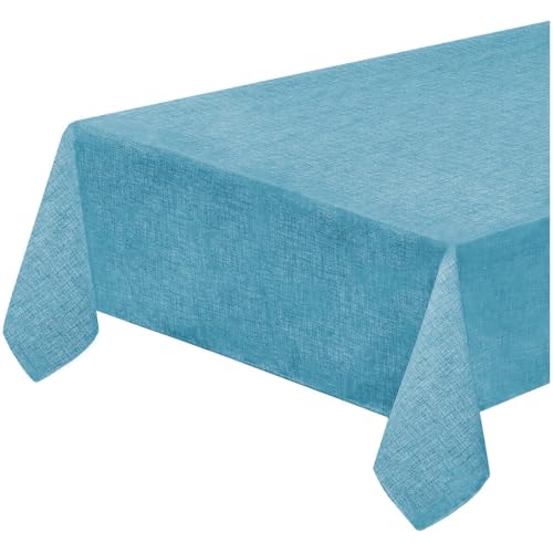 emmevi Tischdecke für Küchentisch, schmutzabweisend, Bordüre, kunststoffbeschichtet, Tischdecke 135 x 230 cm, Pastellblau emmevi Tischdecke für Küchentisch, schmutzabweisend, Bordüre, kunststoffbeschichtet, Tischdecke 135 x 230 cm, Pastellblau von emmevi