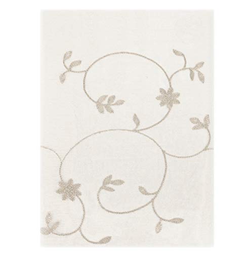 emmevi Vorhänge für Innentür, 2 Stück, halbtransparent, Blumen, Modell Decò 1 Packung 60 x 150 cm, Taupe von emmevi