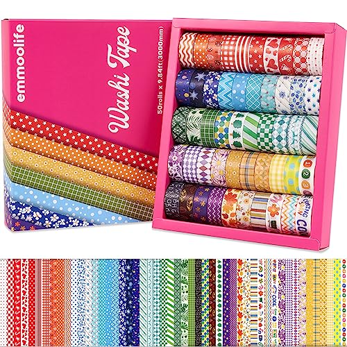emmoolife Washi 50 Rollen Washi Tape Regenbogen Buntes Klebeband 15mm Breit Ästhetisches Design Dekorative Klebeband für Scrapbooking Bullet Journal Bullet Journal Mülleimer emmoolife Washi 50 Rollen Washi Tape Regenbogen Buntes Klebeband 15mm Breit Ästhetisches Design Dekorative Klebeband für Scrapbooking Bullet Journal Bullet Journal Mülleimer von emmoolife