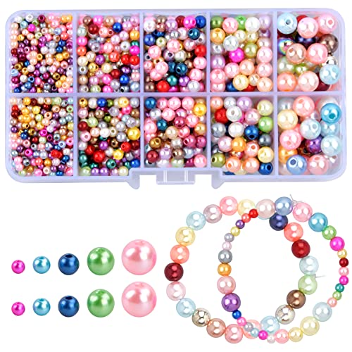 emperoch 1700 Stück Bunte Perlen für Handwerk, Perlen zum Armbänder 3/4/5/6/8mm für Schmuckherstellung Armbänder Handwerk emperoch 1700 Stück Bunte Perlen für Handwerk, Perlen zum Armbänder 3/4/5/6/8mm für Schmuckherstellung Armbänder Handwerk von emperoch