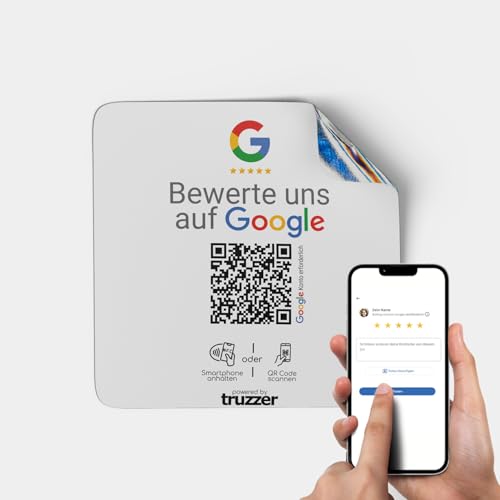 Empfehlio NFC Aufkleber Square – Smarter Bewertungslink für mehr Google Rezensionen | Direkt einsatzbereit | Made in Germany von empfehlio