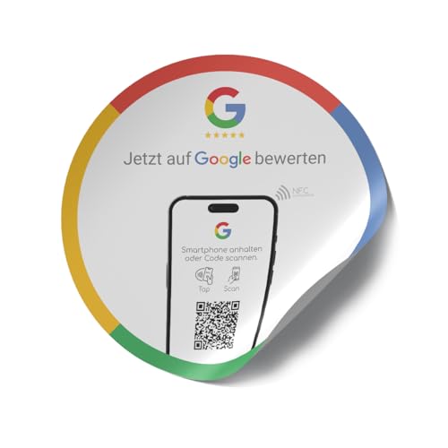Google Bewertung NFC Aufkleber „Tap“ – NFC & QR Code Sticker für mehr Google Reviews | Bewertungslink direkt integriert | Kundenfeedback einfach sammeln | Made in Germany Google Bewertung NFC Aufkleber „Tap“ – NFC & QR Code Sticker für mehr Google Reviews | Bewertungslink direkt integriert | Kundenfeedback einfach sammeln | Made in Germany von empfehlio