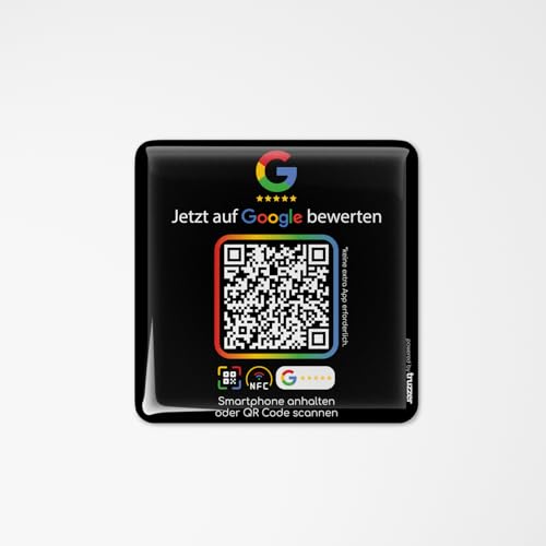 Google Review Boost Sticker – NFC & QR Code – Action Plate Schwarz – mehr Bewertungen für Dein Business Google Review Boost Sticker – NFC & QR Code – Action Plate Schwarz – mehr Bewertungen für Dein Business von empfehlio