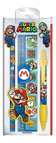 Super Mario - Characters - Schreibwarenset Set Stifte, Lineal, Radiergummi von empireposter