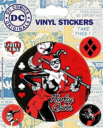 empireposter DC Originals Harley Quinn Stickerset Set mit 5 Sticker Aufkleber 10x12,5 cm von empireposter