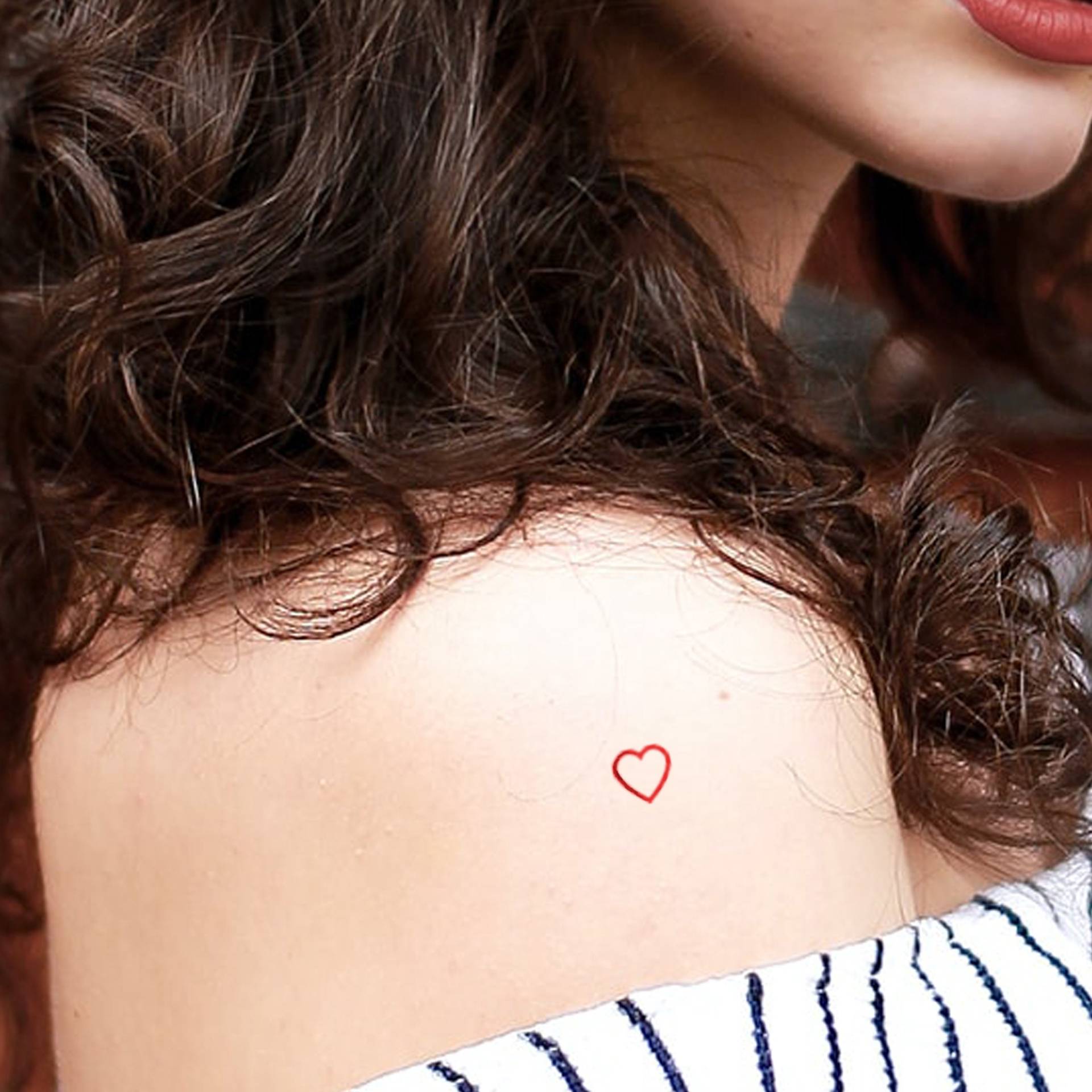 Temporäres Tattoo Mit Roten Mini-Herzen Und Umrissen | 12Er-Set Temporäres Tattoo Mit Roten Mini-Herzen Und Umrissen | 12Er-Set von encredelicate