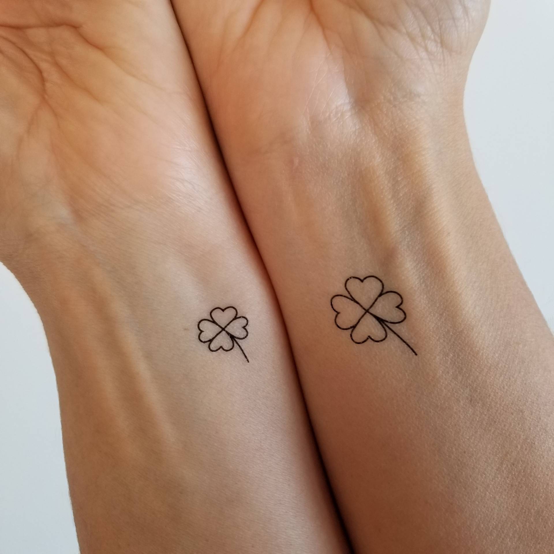 Temporäres Kleeblatt-Tattoo | 3 Sätze À 2 Stück von encredelicate