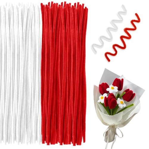 Pfeifenputzer Zum Basteln,Pfeifenreiniger Zum Basteln,Pfeifenreiniger,Chenilledraht,Pfeifenputzer,200 Stück,Rot + Weiß Pfeifenputzer Zum Basteln,Pfeifenreiniger Zum Basteln,Pfeifenreiniger,Chenilledraht,Pfeifenputzer,200 Stück,Rot + Weiß von enithElite