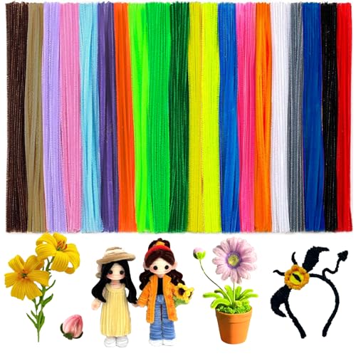 Pfeifenreiniger für Handwerk, Kunst und Bastelbedarf für Heimwerker, Dekorationen, 200 Stück, 20 Farben gemischt Pfeifenreiniger für Handwerk, Kunst und Bastelbedarf für Heimwerker, Dekorationen, 200 Stück, 20 Farben gemischt von enithElite