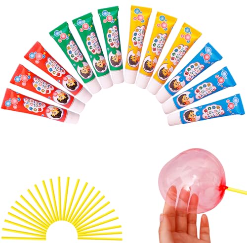 12pcsuper Elastic Bubble Plastic,magic Bubble Glue,Magic Plastic Bubble Balloons,Set of 12 Kids Elastic Blowt Balloons with Straw, Party Favours and Gifts Fidget for Indoor and Outdoor Colour,geschenk 12pcsuper Elastic Bubble Plastic,magic Bubble Glue,Magic Plastic Bubble Balloons,Set of 12 Kids Elastic Blowt Balloons with Straw, Party Favours and Gifts Fidget for Indoor and Outdoor Colour,geschenk von enseak