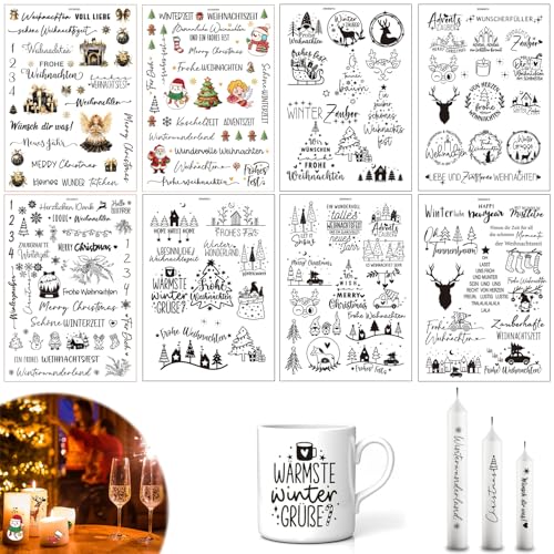 8pcs Rub On Aufkleber Weihnachten, Aufkleber Für Keraflott Weihnachten, Raysin Transferfolie Weihnachten, Weihnachten Rub On Sticker, Rub-on Sticker Weihnachten, Diy Deko Rub On Folie Aufkleber 8pcs Rub On Aufkleber Weihnachten, Aufkleber Für Keraflott Weihnachten, Raysin Transferfolie Weihnachten, Weihnachten Rub On Sticker, Rub-on Sticker Weihnachten, Diy Deko Rub On Folie Aufkleber von enseak