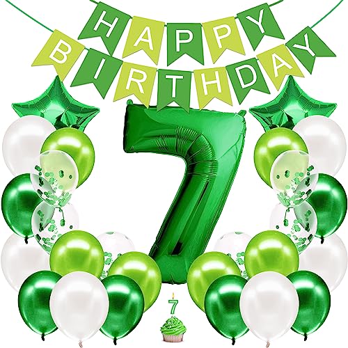 envami® Geburtstagsdeko Jungen Grün Zahl 7. Geburtstag Junge Happy Birthday Deko Folienballon 7 Luftballon 7. Geburtstag Kindergeburtstag Deko 7. envami® Geburtstagsdeko Jungen Grün Zahl 7. Geburtstag Junge Happy Birthday Deko Folienballon 7 Luftballon 7. Geburtstag Kindergeburtstag Deko 7. von envami