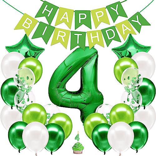 envami® Geburtstagsdeko Jungen Blau Zahl 4. Geburtstag Junge Happy Birthday Deko Junge Folienballon 4 Luftballon 4. Geburtstag Kindergeburtstag Deko 4. von envami