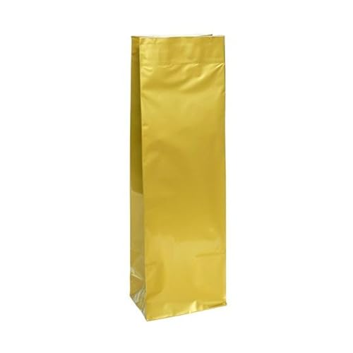 Blockbodenbeutel 50 Stück, 4-Lagig, im drei Großen und vier Farben zum Auswahl, Tüten zum Befüllen mit Süßigkeiten, Tee, Kaffee oder kleine Gastgeschenke (Gold, 400 ml) von epcommerce