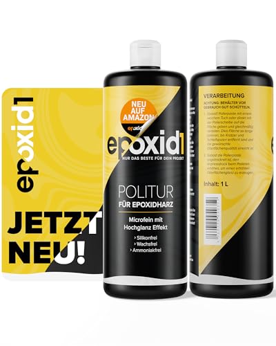 epoxid1® Polierpaste Epoxidharz | 1000ml | Epoxidharz Polierpaste für Hochglanz-Finish | Microperl-Technologie | Politur für Epoxidharz, Resin & Kunststoff von epoxid1
