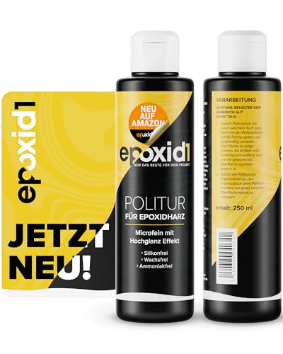 epoxid1® Polierpaste Epoxidharz | 250ml | Epoxidharz Polierpaste für Hochglanz-Finish | Microperl-Technologie | Politur für Epoxidharz, Resin & Kunststoff von epoxid1