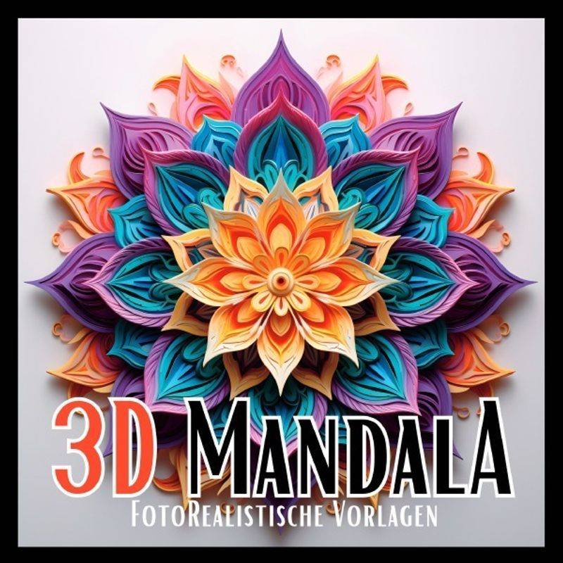 3D Mandala Malbuch "Black & White" - Lucy´s Schwarze Malbücher, Kartoniert (TB) von epubli