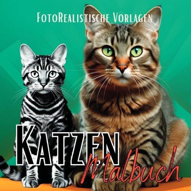 Malbuch Katze "Fotorealistisch". - Lucy´s Schwarze Malbücher, Kartoniert (TB) von epubli