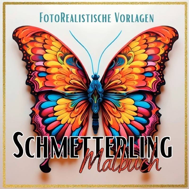 Malbuch Schmetterling "Fotorealistisch". - Lucy´s Schwarze Malbücher, Kartoniert (TB) von epubli