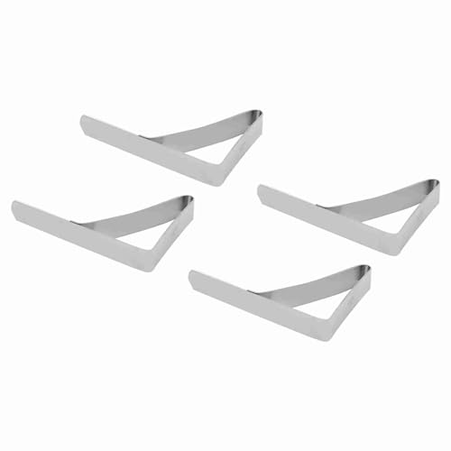 4pcs Tischstoffclips, 10,5 x 7 cm/4.1x2,8in Tischdeckerhalter Klemmen Edelstahl Anti -Slip -Wiederverwendungsstoff Gripper für Heimküchen Camping Restaurant 4pcs Tischstoffclips, 10,5 x 7 cm/4.1x2,8in Tischdeckerhalter Klemmen Edelstahl Anti -Slip -Wiederverwendungsstoff Gripper für Heimküchen Camping Restaurant von equlup