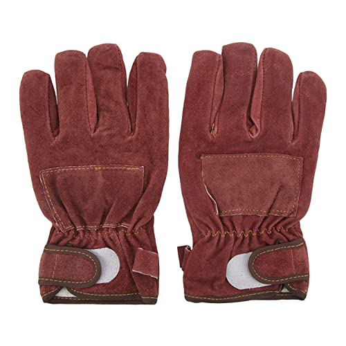 equlup 1 Paar hitzebeständige Handschuhe, Nicht -Schlupf -BBQ feuerfeste Grill geschnittene resistente Küche Seiche Kochhandschuhe für Ofenhandschuhe Grillkochbraten (Weinrot) von equlup