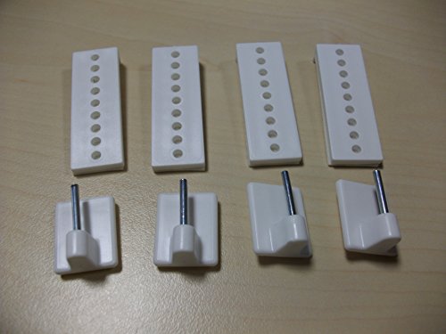 erfal Selbstklebehaken für Vitragestangen verstellbar weiß 4 Stück erfal Selbstklebehaken für Vitragestangen verstellbar weiß 4 Stück von erfal