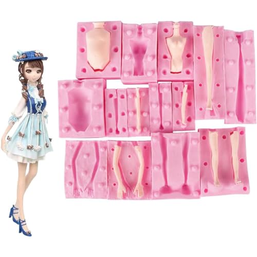 3D Mensch Mann Frau Puppe Körper Bein Arm Formen Silikon Ton Seifenform DIY Kuchen dekorieren liefert Form Backen Werkzeuge, 7 Packungen 3D Mensch Mann Frau Puppe Körper Bein Arm Formen Silikon Ton Seifenform DIY Kuchen dekorieren liefert Form Backen Werkzeuge, 7 Packungen von erhumama