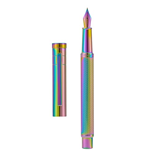 erofa Rainbow Forest Füllfederhalter, mittlere Spitze, klassisches Design mit Konverter und Metallbox, Set von Hongdian von erofa