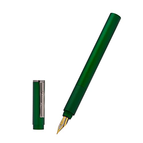 Hongdian H3 Green Füllfederhalter, Iridium Extra Fine Feder Glattes Schreibgerät mit Konverter und Metall-Stiftetui von erofa