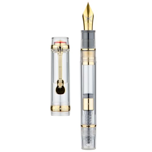 Jinhao 1935 Tiandao Füllfederhalter, Größe 8, feine Feder, transparenter Acrylschaft mit Konverter und Gitarrenclip Jinhao 1935 Tiandao Füllfederhalter, Größe 8, feine Feder, transparenter Acrylschaft mit Konverter und Gitarrenclip von erofa