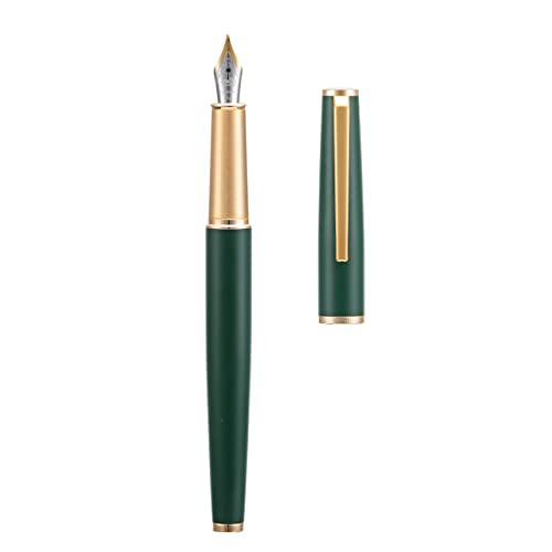 Jinhao 95 Metall Füllfederhalter Extra Feine Feder, Mattgrün mit Golden Clip Schreibstift von erofa