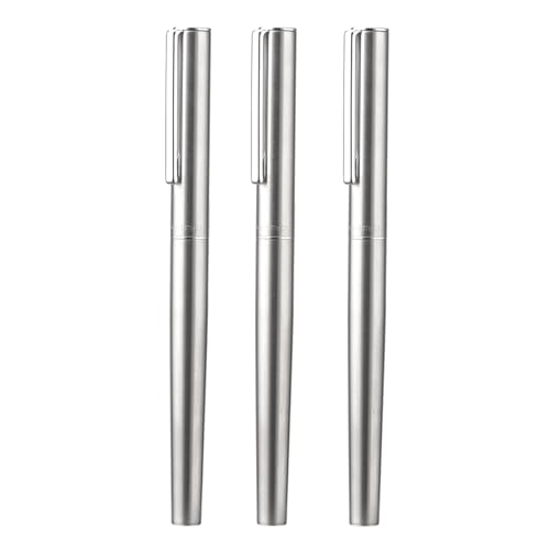 Jinhao Füllfederhalter, 35 Stück, silberfarben, ultrafeine und extra feine und feine Feder mit Konverter Jinhao Füllfederhalter, 35 Stück, silberfarben, ultrafeine und extra feine und feine Feder mit Konverter von erofa