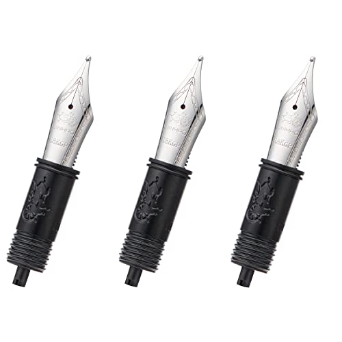 Jinhao Füllfederhalter, mittlere Feder #6, für 100, 9036, 9056, X350, X850 Serie, silberfarben, 3 Stück Jinhao Füllfederhalter, mittlere Feder #6, für 100, 9036, 9056, X350, X850 Serie, silberfarben, 3 Stück von erofa