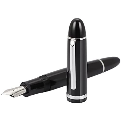 Jinhao X159 Füllfederhalter, Nr. 8, extra feine Feder, schwarzes Acryl, große Größe von erofa